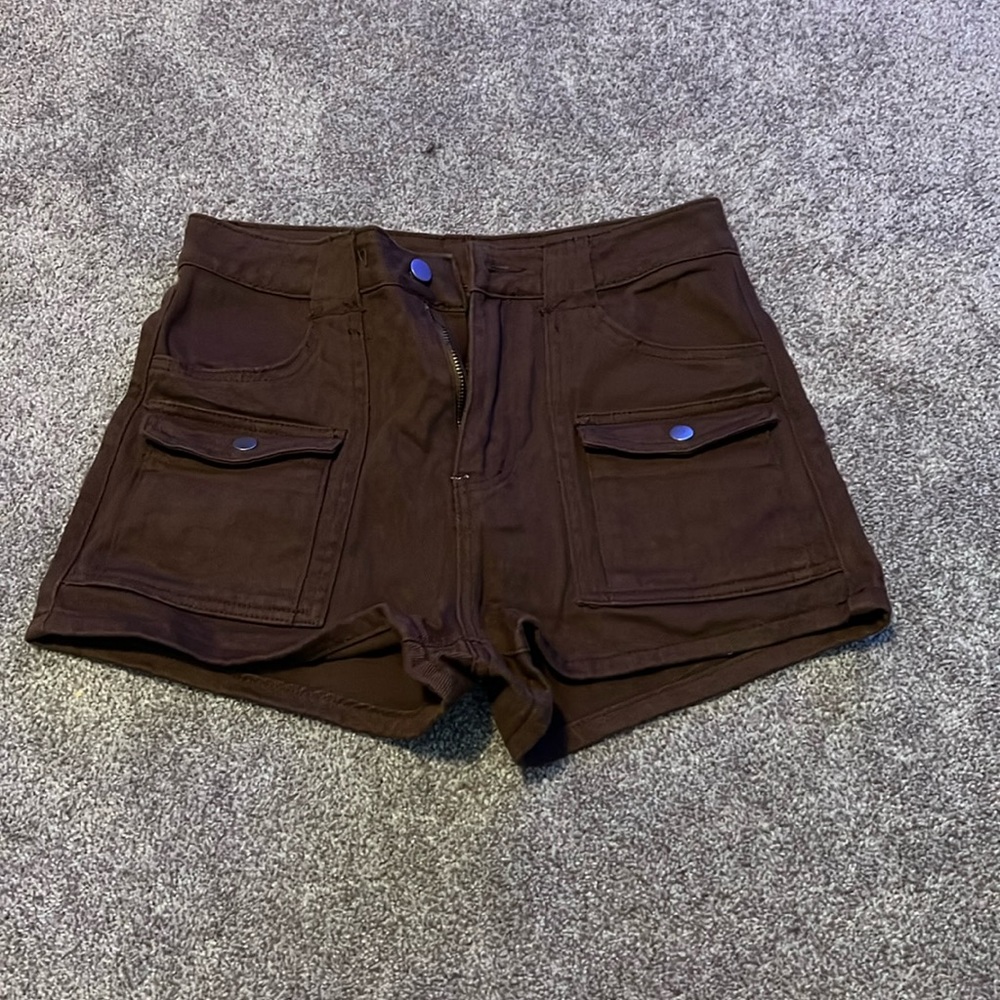 High waisted denim shorts